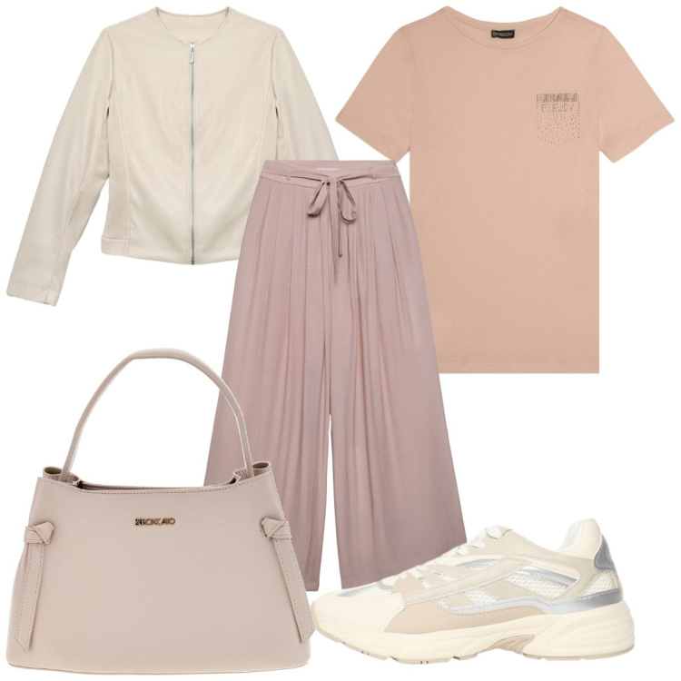 Outfit donna - Back to Pilates Class : in rosa. Stile Trendy per Sport. Abbinamento con giacche, sneakers, pantaloni, t-shirt, borse a tracolla.