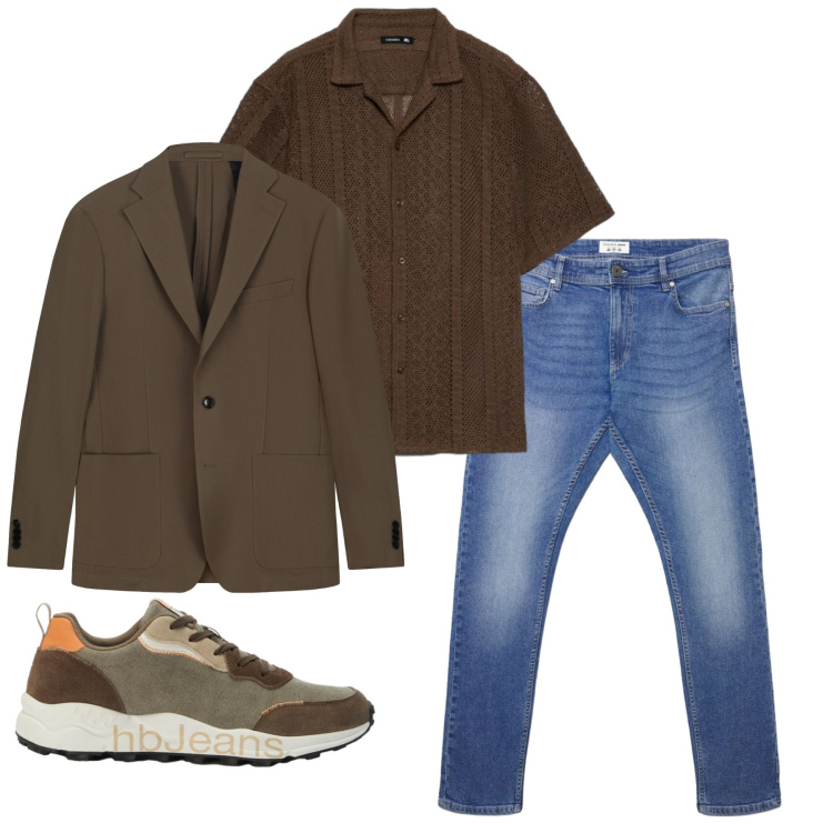 Outfit uomo - Total look #2461703. Stile Casual per Tutti i giorni. Abbinamento con sneakers, jeans skinny, camicie a manica corta, giacche.