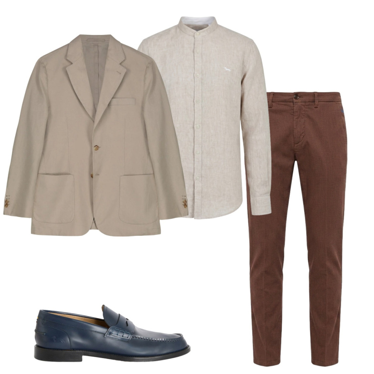 Outfit uomo - Total look #2461717. Stile Casual per Tutti i giorni. Abbinamento con pantaloni chino, scarpe stringate, camicie, giacche.