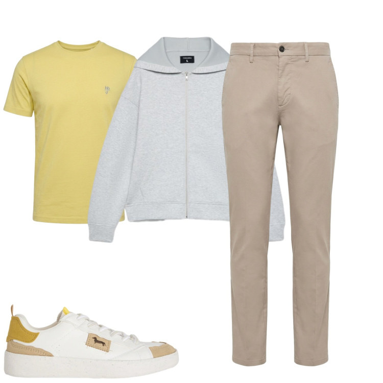 Outfit uomo - Total look #2461735. Stile Casual per Tutti i giorni. Abbinamento con sneakers, pantaloni, t-shirt, felpe con cappuccio.