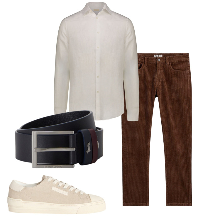 Outfit uomo - Total look #2461739. Stile Casual per Tutti i giorni. Abbinamento con pantaloni, sneakers, cinture, camicie.