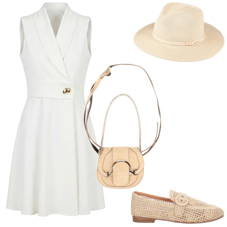 Outfit donna - City outfit. Stile Casual chic per Tutti i giorni. Abbinamento con marsupi, cappelli, mocassini, vestiti asimmetrici.