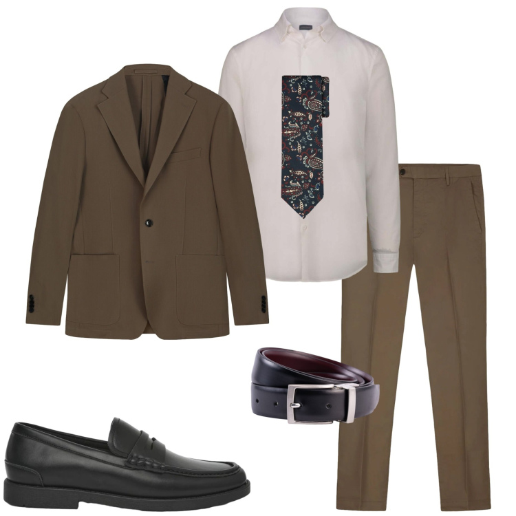 Outfit uomo - Cerimonia fine estate. Stile Business/Elegante per Cerimonia. Abbinamento con scarpe stringate, giacche, pantaloni, cravatte, camicie, cinture.