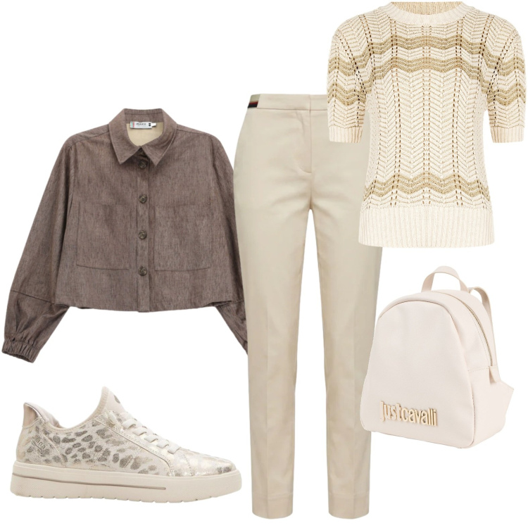 Outfit donna - Casual. Stile Casual per Tutti i giorni. Abbinamento con zaini, sneakers, pantaloni chino, t-shirt, cappotti.