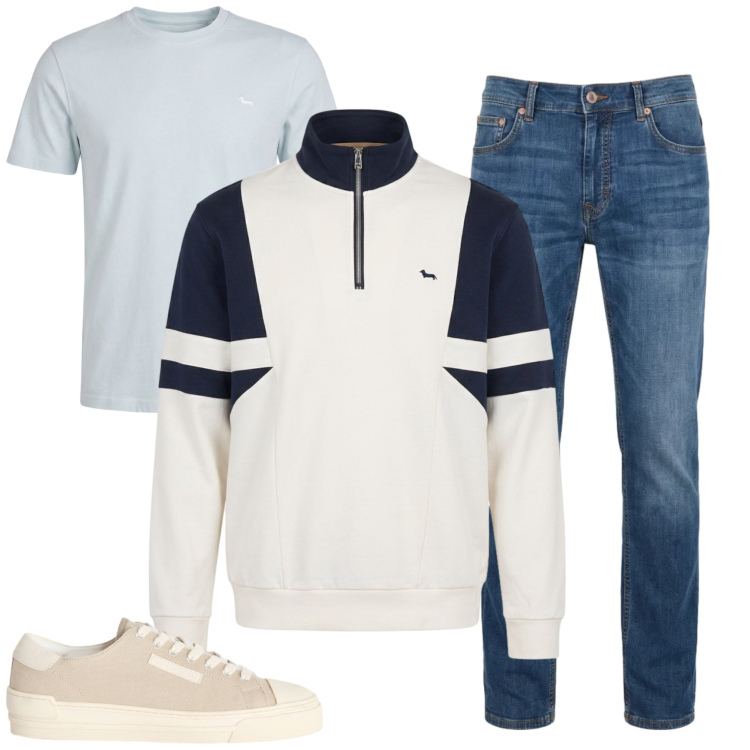 Outfit uomo - Total look #2462109. Stile Casual per Tutti i giorni. Abbinamento con t-shirt, felpe, sneakers, jeans.