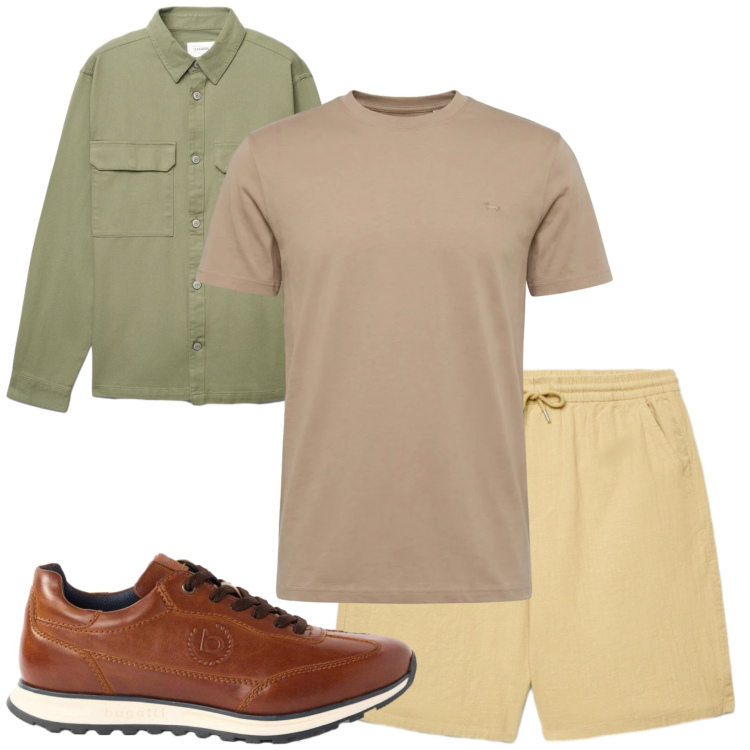Outfit uomo - Total look #2462123. Stile Urban per Tutti i giorni. Abbinamento con sneakers, t-shirt, cappotti, shorts.