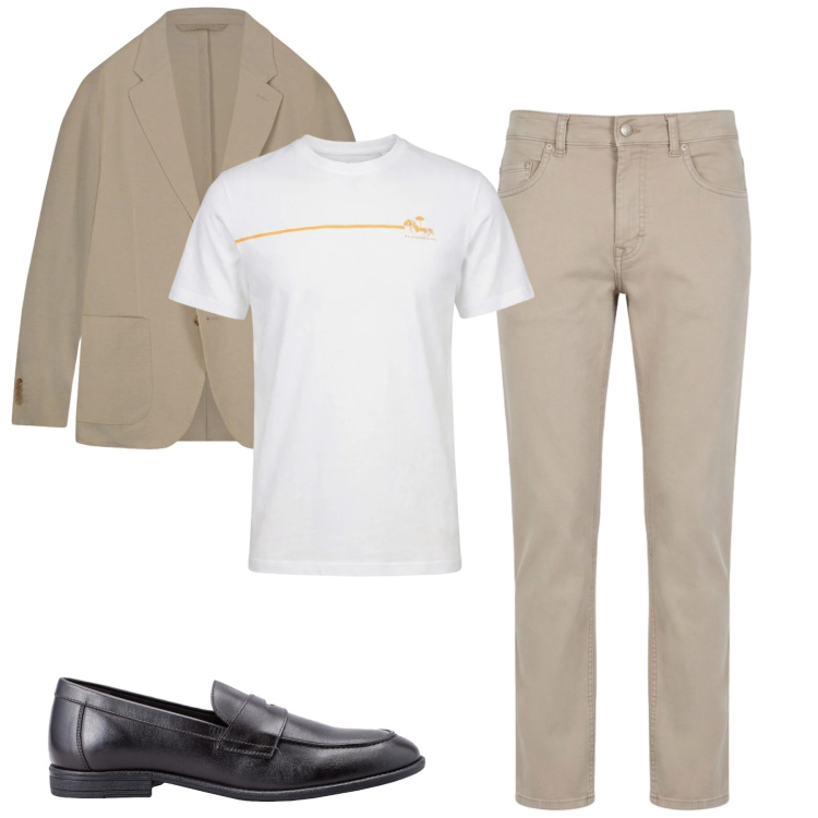 Outfit uomo - Total look #2462128. Stile Casual per Tutti i giorni. Abbinamento con pantaloni, t-shirt, giacche, scarpe stringate.