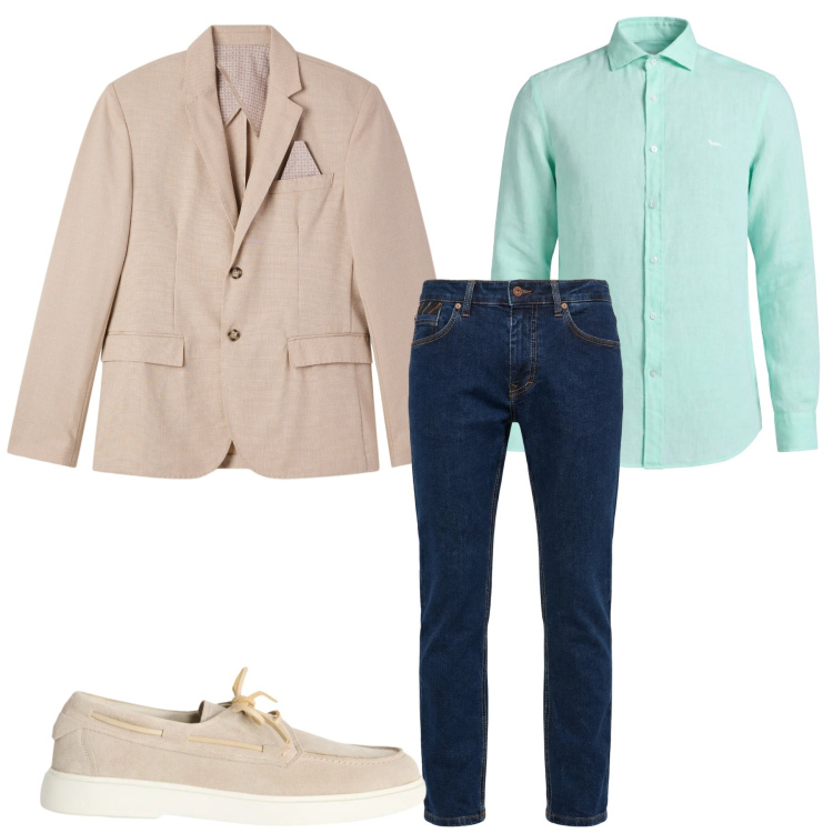 Outfit uomo - Total look #2462150. Stile Urban per Tutti i giorni. Abbinamento con scarpe stringate, pantaloni, camicie, giacche.