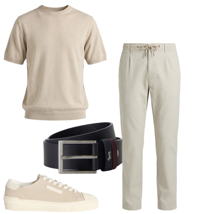 Outfit uomo - Total look #2462170. Stile Casual per Tutti i giorni. Abbinamento con sneakers, pantaloni, t-shirt, cinture.