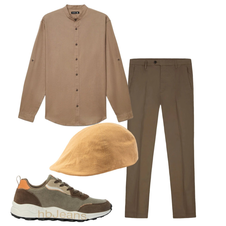 Outfit uomo - Total look #2462223. Stile Casual per Tutti i giorni. Abbinamento con sneakers, camicie, pantaloni, cappelli con visiera.