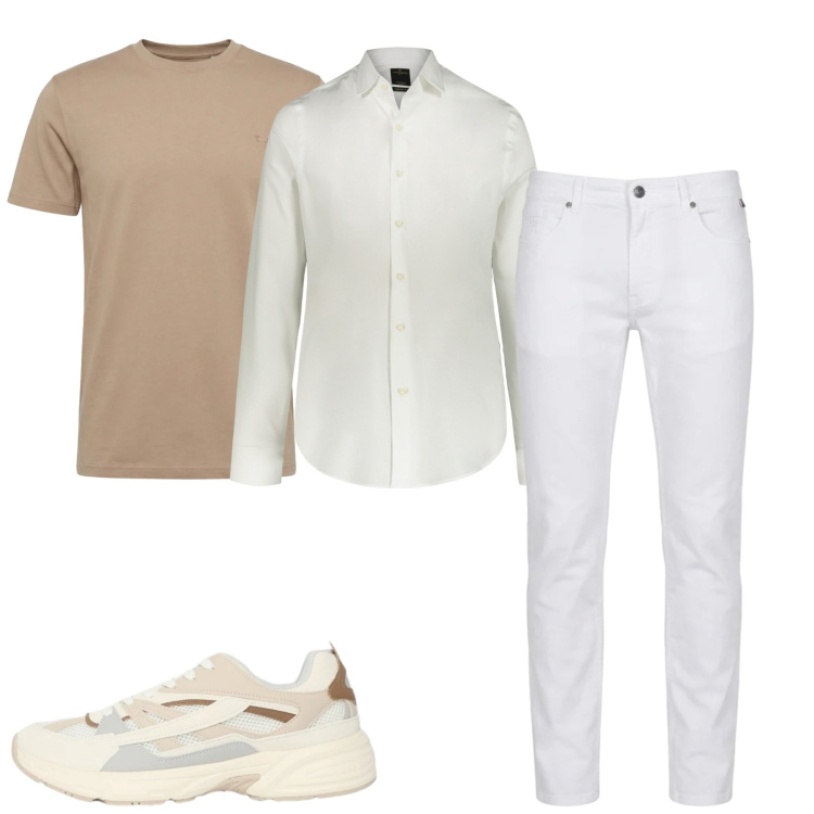 Outfit uomo - Total look #2462234. Stile Casual per Tutti i giorni. Abbinamento con t-shirt, pantaloni, sneakers, camicie.