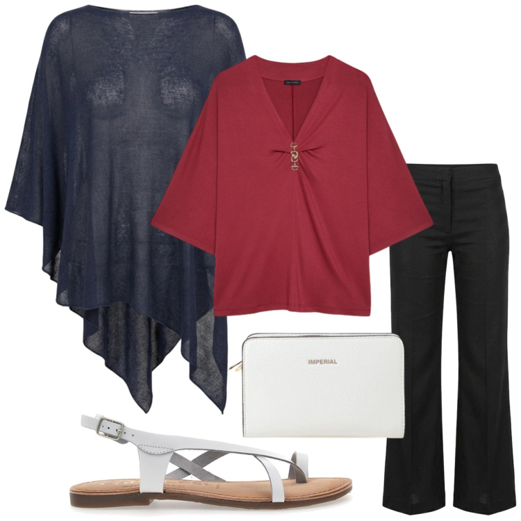 Outfit donna - Knit chic. Stile Chic per Tutti i giorni. Abbinamento con borse a tracolla, t-shirt, cappotti, pantaloni, sandali.