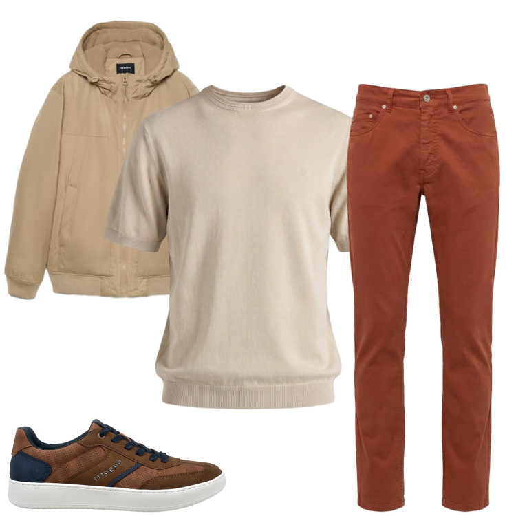 Outfit uomo - Total look #2462390. Stile Casual per Tutti i giorni. Abbinamento con pantaloni, t-shirt, giacche, scarpe stringate.