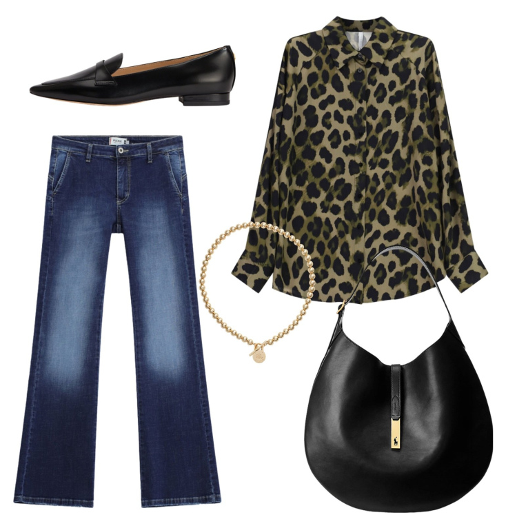 Outfit donna - Al lavoro con grinta. Stile Minimal per Ufficio. Abbinamento con camicie, jeans, mocassini, borse a spalla, collane.