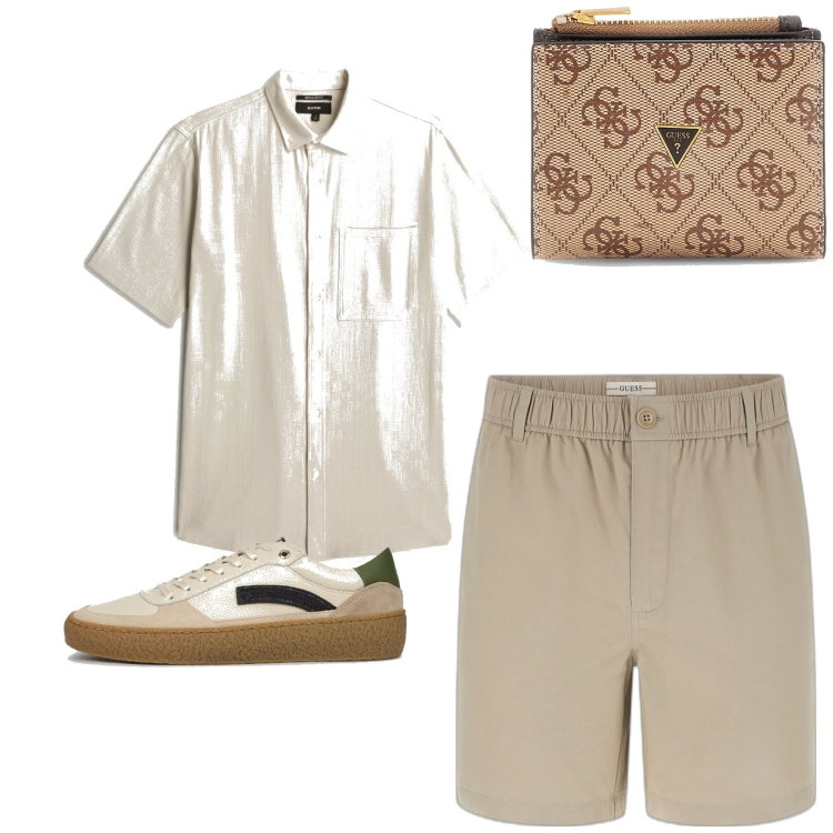 Outfit hombre - Urban style. Estilo Urban para Todos los días. Combinación con sneakers, pantalones cortos, camisas, monederos.