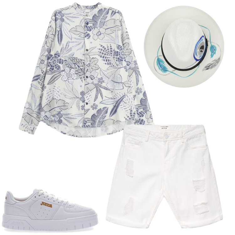Outfit uomo - Non passare inosservato. Stile Trendy per Serata speciale. Abbinamento con camicie, bermuda, sneakers, cappelli.