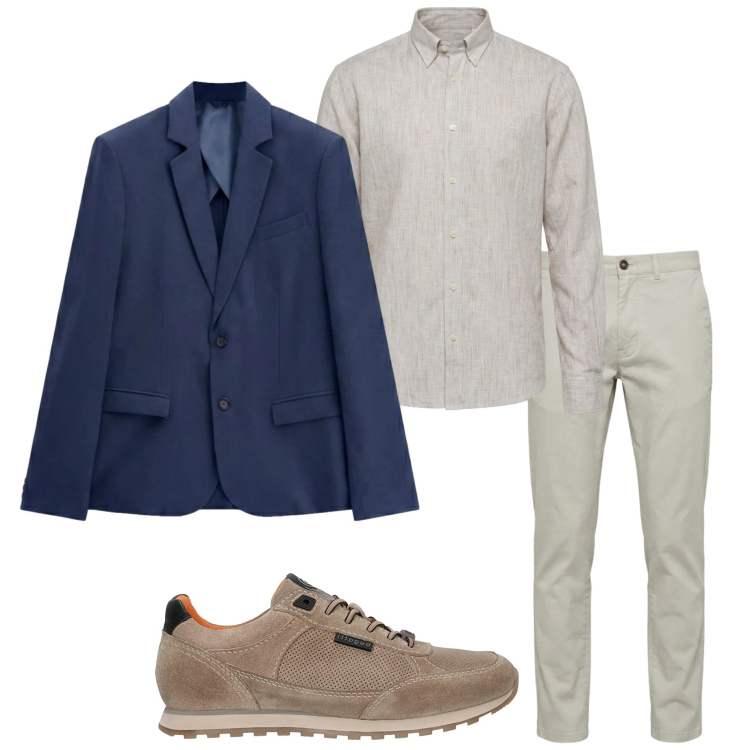 Outfit uomo - Rientro smart casual. Stile Urban per Ufficio. Abbinamento con pantaloni, camicie, giacche, sneakers.