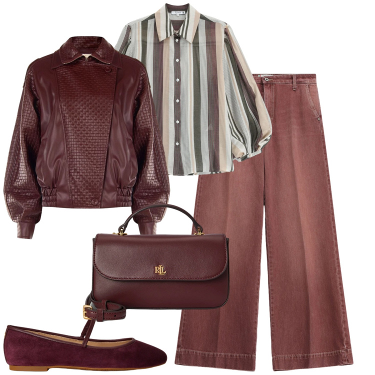 Outfit donna - City. Stile Casual chic per Tutti i giorni. Abbinamento con jeans, camicie, giacche, ballerine, borse a mano.