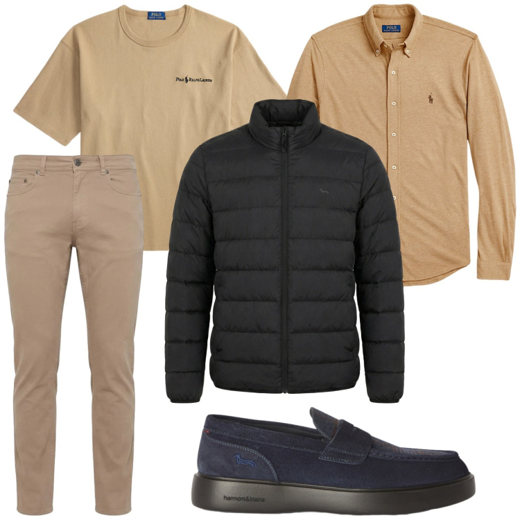 Outfit uomo - Toni raffinati. Stile Casual per Tutti i giorni. Abbinamento con scarpe stringate, pantaloni, giacche, camicie, t-shirt.