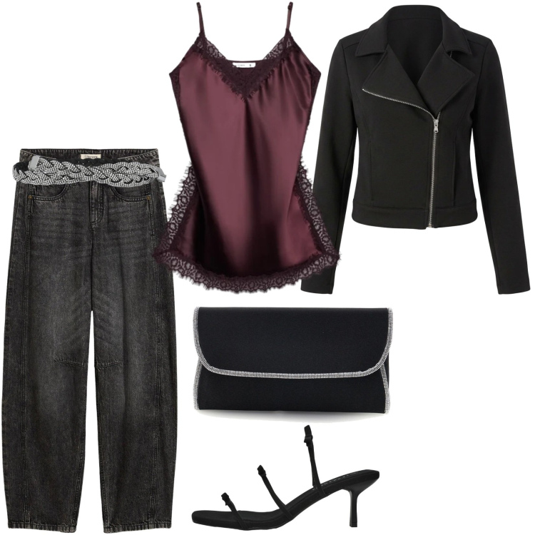 Outfit donna - Sandali con fiochetti decorativi. Stile Casual chic per Serata fuori. Abbinamento con jeans, top, sandali col tacco, giacche, cinture, pochette.