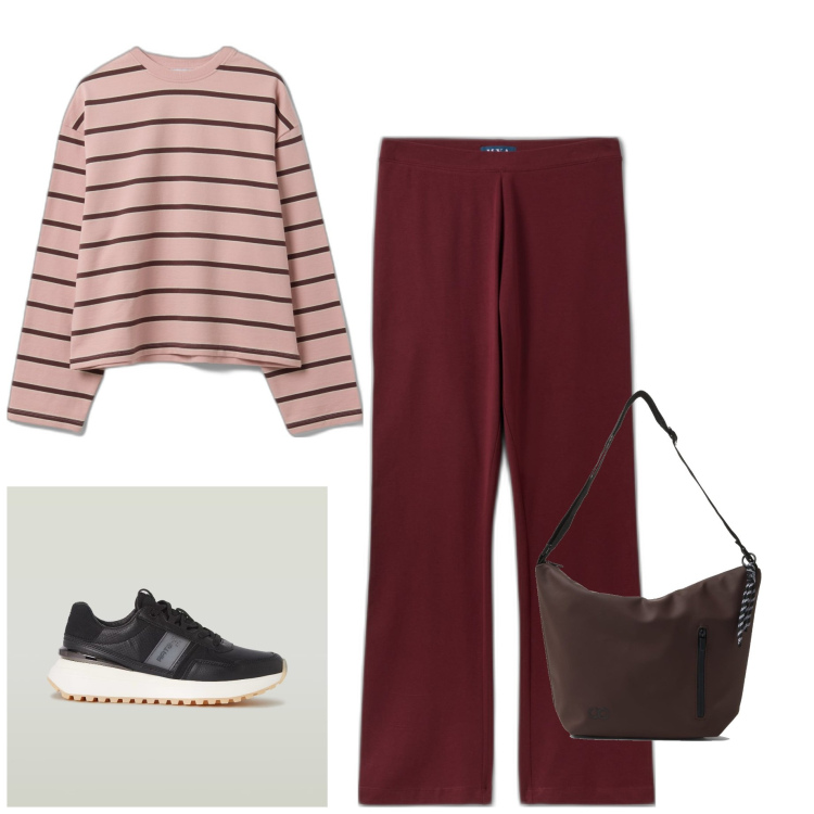 Outfit mujer - Casual #7936. Estilo Casual para Todos los días. Combinación con sudaderas, sneakers, leggings, bolsos de hombro.