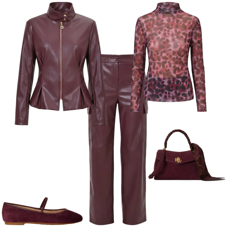 Outfit donna - Minimal chic autunno. Stile Minimal per Tutti i giorni. Abbinamento con pantaloni cargo, giacche, t-shirt, ballerine, borse a mano.