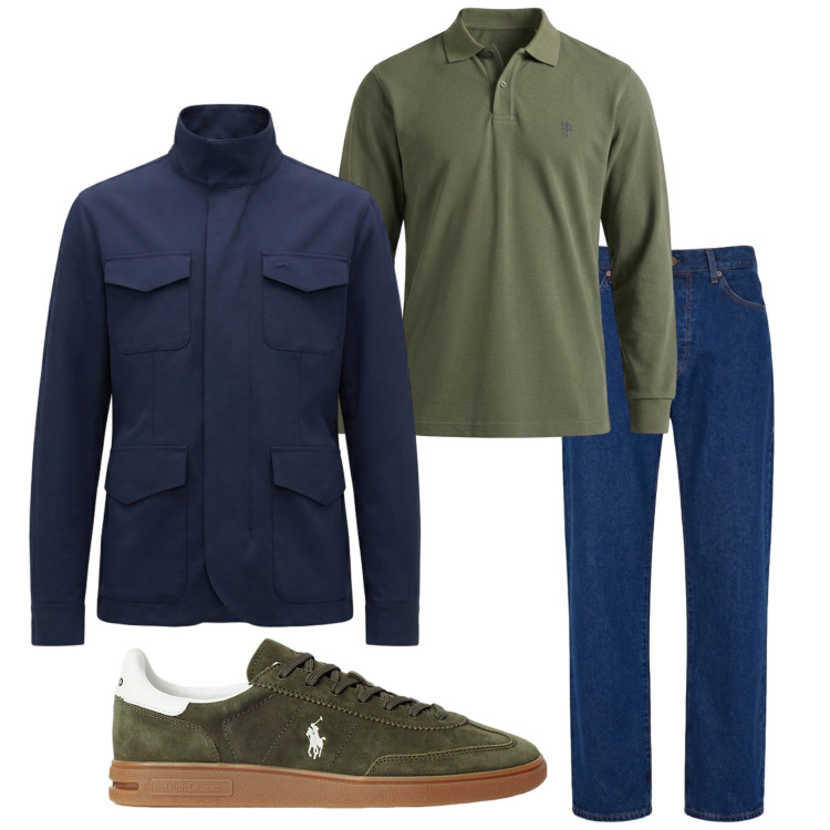 Outfit uomo - Urban style. Stile Urban per Tutti i giorni. Abbinamento con giacche, polo, jeans, sneakers.