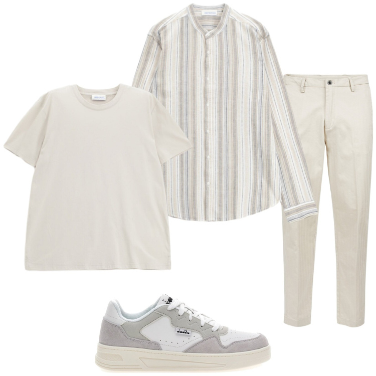 Outfit uomo - Total look #2464687. Stile Trendy per Tutti i giorni. Abbinamento con camicie, t-shirt, pantaloni, sneakers.