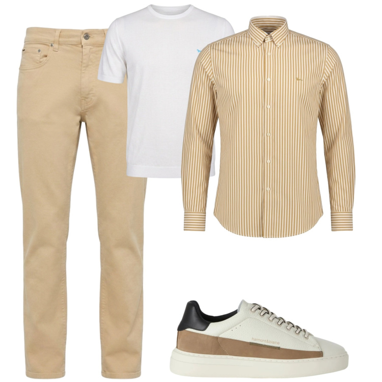 Outfit uomo - Settembre. Stile Casual per Tutti i giorni. Abbinamento con t-shirt, sneakers, pantaloni, camicie.