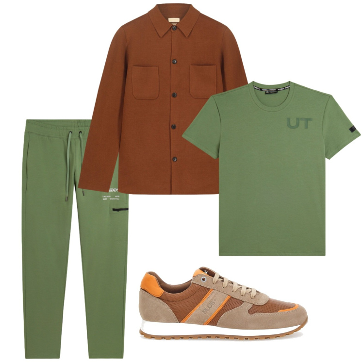 Outfit uomo - Comfort totale. Stile Casual per Tutti i giorni. Abbinamento con cappotti, t-shirt, pantaloni, sneakers.