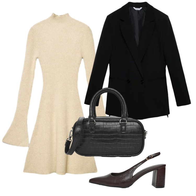 Outfit donna - Reality is calling. Stile Bon Ton per Ufficio. Abbinamento con blazer, borse a tracolla, vestiti, décolleté.