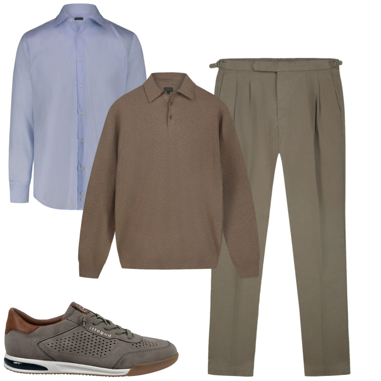 Outfit uomo - City. Stile Urban per Tutti i giorni. Abbinamento con maglieria, pantaloni, camicie, sneakers.