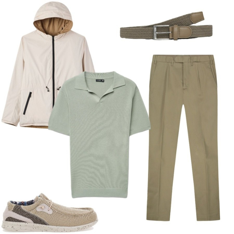 Outfit uomo - Total look #2466396. Stile Casual per Tutti i giorni. Abbinamento con cinture, giacche, polo, pantaloni, scarpe stringate.
