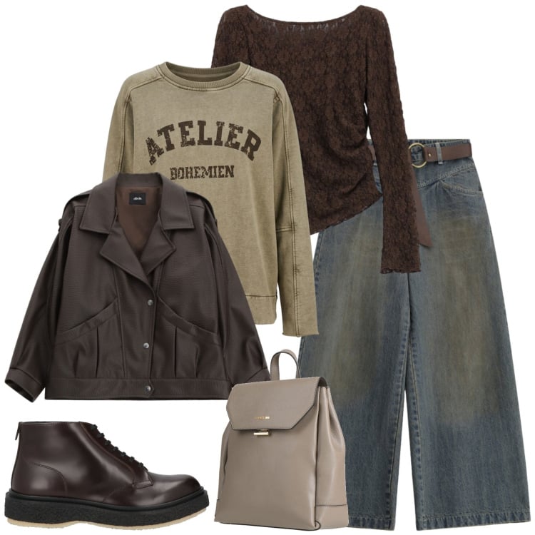 Outfit donna - Sporty chic urban ogni giorno. Stile Urban per Tutti i giorni. Abbinamento con stivaletti, zaini, t-shirt, giacche, jeans boyfriend, felpe.