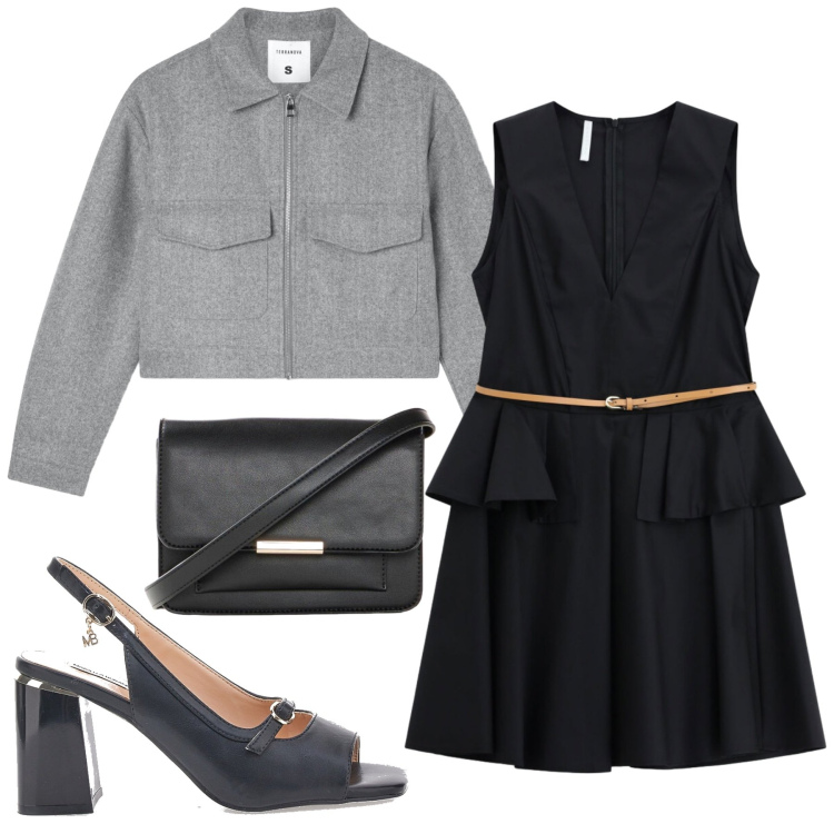 Outfit donna - Total look #2466445. Stile Glamour per Serata fuori. Abbinamento con borse a tracolla, vestiti corti, blazer, sandali col tacco.