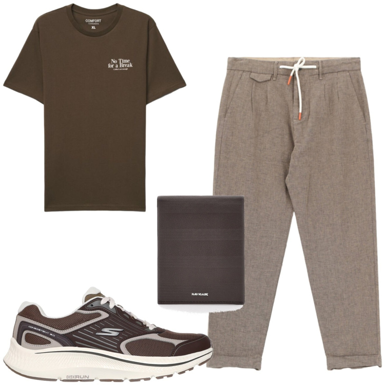 Outfit uomo - Total look #2467022. Stile Casual per Tutti i giorni. Abbinamento con pantaloni, t-shirt, portafogli, sneakers.