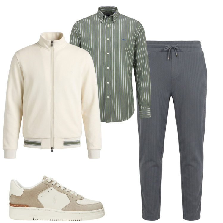 Outfit uomo - Fall. Stile Casual per Tutti i giorni. Abbinamento con felpe, pantaloni, camicie, sneakers.