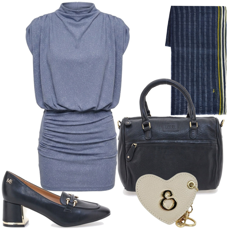 Outfit donna - Portachiavi heart. Stile Casual per Tutti i giorni. Abbinamento con sciarpe, portachiavi, vestiti corti, décolleté, borse a tracolla.
