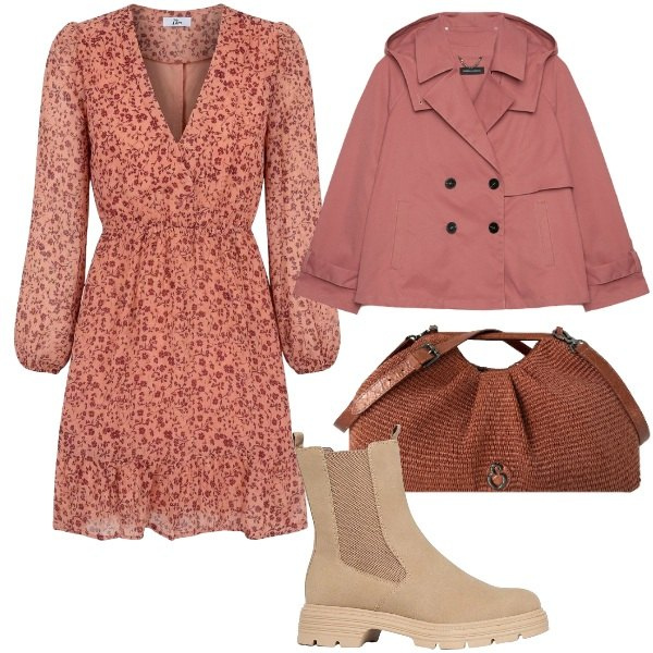 Outfit donna - Eleganza per il rientro - Focus Donna Cu. Stile Basic per Tutti i giorni. Abbinamento con stivaletti, vestiti corti, trench, clutch.