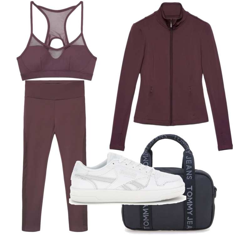 Outfit donna - Terranova - Active Collection FW26. Stile Minimal per Sport. Abbinamento con felpe sportive, top sportivi, leggings sportivo, borse a tracolla, sneakers.
