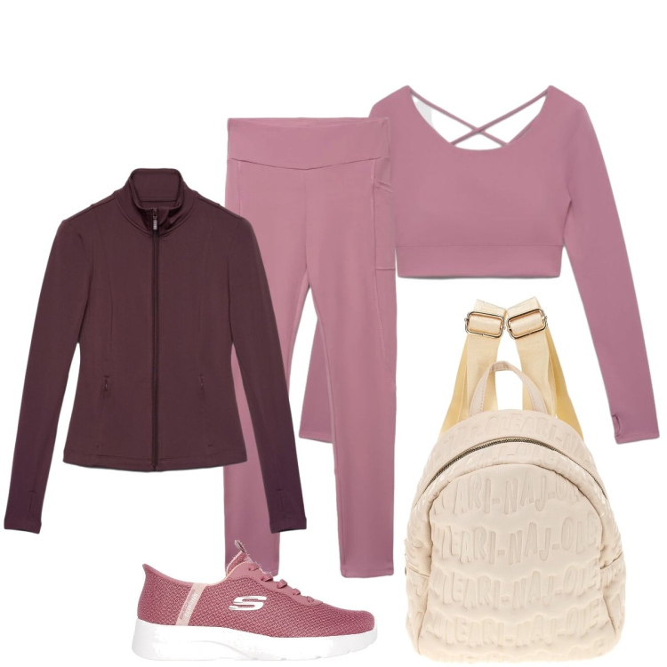 Outfit donna - In palestra con Terranova. Stile Casual chic per Sport. Abbinamento con t-shirt sportive, leggings sportivo, felpe sportive, sneakers, zaini.