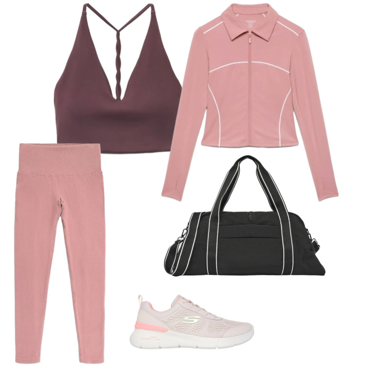 Outfit donna - Terranova in movimento. per Sport. Abbinamento con felpe sportive, borse sportive, leggings sportivo, top sportivi, sneakers.