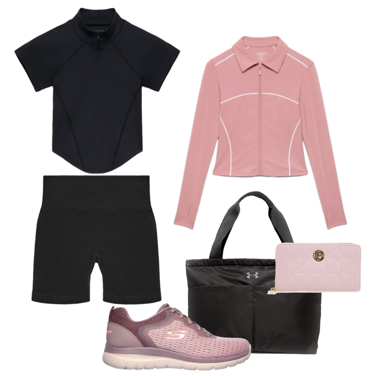Outfit donna - Terranova Active Collection. Stile Casual per Sport. Abbinamento con felpe sportive, leggings sportivo, t-shirt sportive, portafogli, borse tote, sneakers.