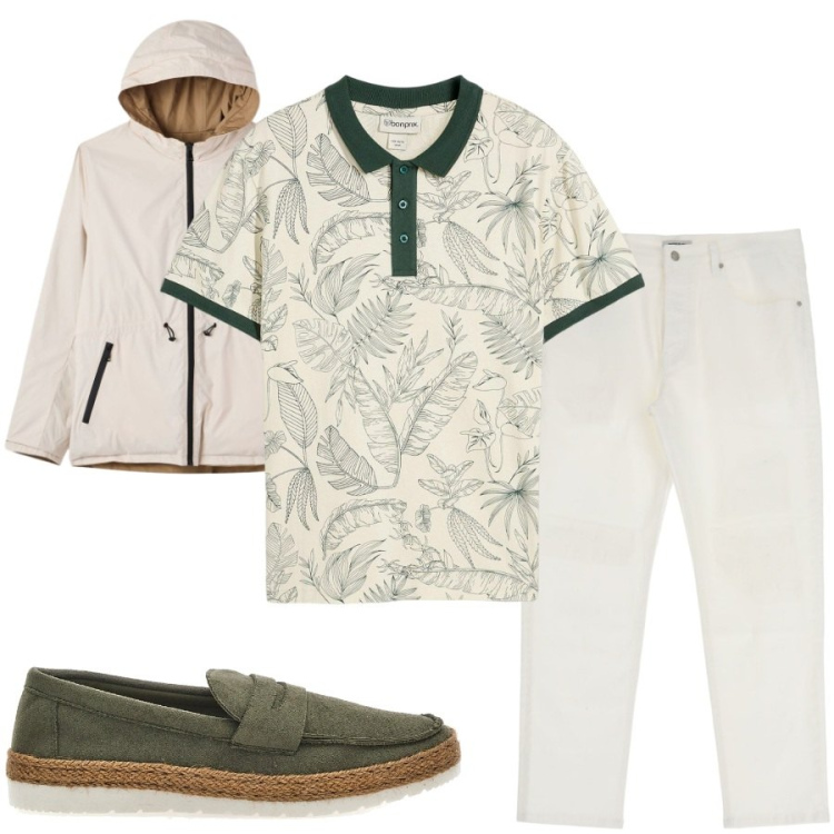 Outfit uomo - Esotica polo. Stile Casual per Tutti i giorni. Abbinamento con polo, pantaloni, giacche, scarpe stringate.