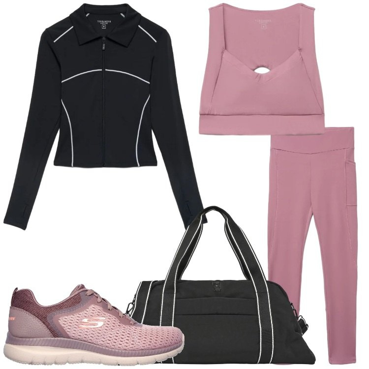Outfit donna - Terranova - Active Collection FW26. Stile Casual per Sport. Abbinamento con top sportivi, leggings sportivo, felpe sportive, borse sportive, sneakers.