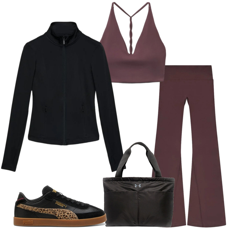 Outfit donna - Terranova Active collection. Stile Casual per Sport. Abbinamento con felpe sportive, top sportivi, leggings sportivo, sneakers, borse tote.