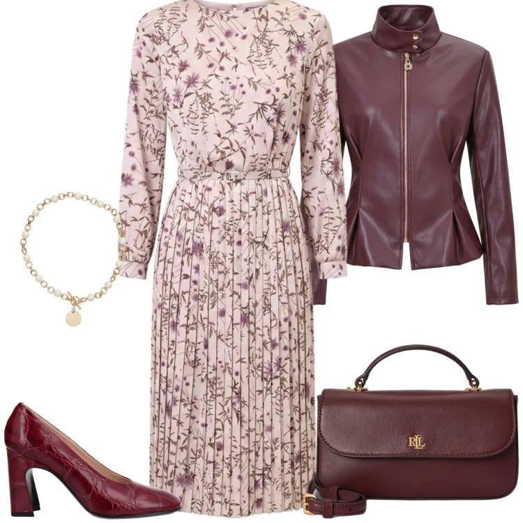 Outfit donna - Alexa. Stile Casual chic per Tutti i giorni. Abbinamento con décolleté, vestiti midi/longuette, giacche, collane, borse a mano.