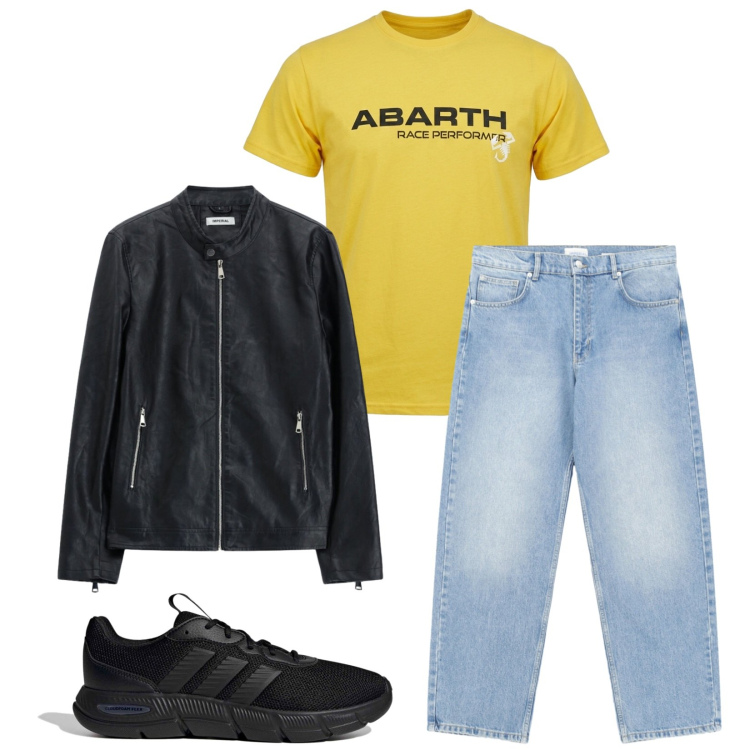 Outfit uomo - Total look #2468814. Stile Urban per Tutti i giorni. Abbinamento con jeans, giacche, t-shirt, sneakers.