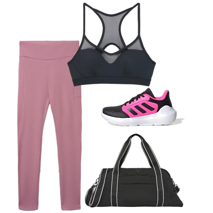 Outfit donna - Terranova - Active Collection FW26. Stile Sporty chic per Sport. Abbinamento con borse sportive, leggings sportivo, top sportivi, sneakers.