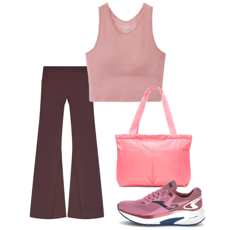 Outfit donna - Terranova - Active Collection FW26. Stile Casual chic per Tutti i giorni. Abbinamento con top sportivi, leggings sportivo, sneakers, borse tote.